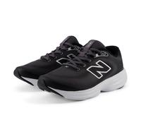 Laufschuh NEW BALANCE "411", Damen, Gr. 43, schwarz-weiß (schwarz, magnet, silber metallic), Synthetik, Textil, Schuhe Laufschuh (30490469-43) schwarz, magnet, silber metallic