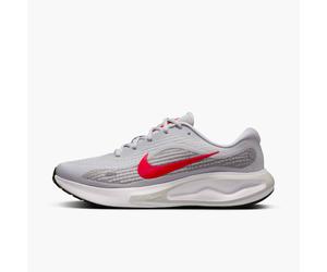 Laufschuh NIKE "Nike Journey Run", Herren, Gr. 47,5, pure platinum, bright crimson, weiß, schwarz, Synthetik, Textil, Schuhe Laufschuh, mit ComfiRide Technologie, Gummilaufsohle, mit Schnürung (699363