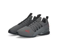 Laufschuh PUMA "Axelion Refresh Laufschuhe Herren", Herren, Gr. 47, grau (schwarz cool schwarz gray rot), Obermaterial: Synthetik, Textil. Futter: Textil. Innensohle: Textil. Laufsohle: Gummi, Schuhe