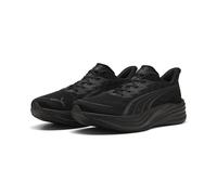Trainingsschuh PUMA "Darter Pro 2 Laufschuhe Erwachsene", Damen, Gr. 46, schwarz (schwarz flat schwarz gray), Obermaterial: Synthetik, Textil. Futter: Textil. Innensohle: Textil. Laufsohle: Gummi, Sch