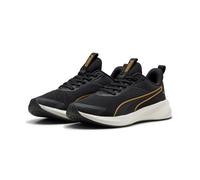 Laufschuh PUMA "FLYER LITE 4", Damen, Gr. 40,5, puma schwarz, matte gold, vapor gray, Textil, Schuhe Laufschuh (36103336-40,5) puma schwarz, matte gold, vapor gray