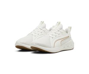 Laufschuh PUMA "SOFTRIDE Carson Laufschuhe Erwachsene", Damen, Gr. 38, warm weiß gold, Obermaterial: Textil, Synthetik; Futter: Textil; Innensohle: Textil; Laufsohle: Gummi, Schuhe Laufschuh (29035925