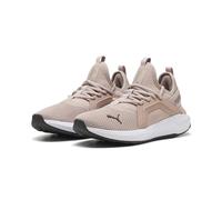 Laufschuh PUMA "Softride Enzo 5 Metallic Laufschuhe Damen", Damen, Gr. 38,5, rose latte chocolate braun gold beige metallic, Obermaterial: Textil, Synthetik. Futter: Textil. Innensohle: Textil. Laufso