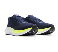 Under Armour Herren Charged Rogue 5, Running Schuhe mit Dämpfung, passgenaue Laufschuhe, atmungsaktive & leichte Sportschuhe für Männer,Washed Navy / High Vis Yellow / Black,46