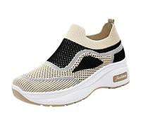 Laufschuhe Damen Sportschuhe Luftpolster Turnschuhe rutschfeste Leichtgewichts Atmungsaktiv Straßenlaufschuhe Sneaker Joggingschuhe Walkingschuhe Fitness Schuhe Schwarz Grau Rot