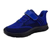 Laufschuhe Sportschuhe Bequeme Atmungsaktive Schuhe Jungen Leichte Turnschuhe für Jungen Mädchen Klettverschluss Hallenschuhe Schule Outdoor Sneaker Laufschuhe Rutschfest (Dark Blue, 39 Big Kids)