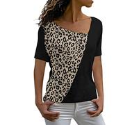 laufshirt damen kurzarm Blusen Damen V-Ausschnitt Reißverschluss Oberteile Kurzarm/Longshirt Damenblusen T-Shirt Tops Lose Mode Sommerbluse Tunika Tuniken Elegant Shirt Kalte Schulter Sexy Tops XL