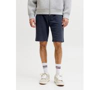 Laufshorts JACK & JONES "JPSTGORDON ARCHIVE SWEAT SHORTS MID SN", Herren, Gr. S, N-Gr, grau (sky captain), Web, Obermaterial: 80% Baumwolle, 20% Polyester, unifarben, regular fit, Hosen, mit Kordelzug
