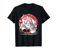 Laughing nine-tails Kitsune Japanese Fox Kids Teens Girls T-Shirt