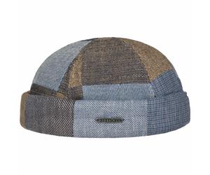 Laughlin Patchwork Dockermütze by Stetson braun-blau S (54-55 cm)