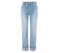 Regular-fit-Jeans MAC "LAURA", Damen, Gr. 42, N-Gr, calm light blau used, Denim/Jeans, Obermaterial: 91% Baumwolle, 7% Elastomultiester, 2% Elasthan, regular fit knöchelfrei, Jeans, im Five-Pocket Sty
