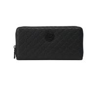 Laura Biagiotti Große Damen-Geldbörse aus PU, mit Geldbörse und Reißverschluss, Around-Reißverschluss, mit Geschenkbox, Schwarz , 19 cm, Klassisch