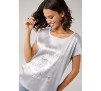 Laura Scott aus Satin mit dezentem Aufdruck (30957900-46) grau, silberfarben