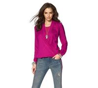 Laura Scott Chiffonbluse rot Mit tief fallendem Kragen