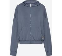 Laura Torelli Damen-Hoodie-Cardigan aus Modal-Mix blue S