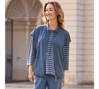 Laura Torelli Damen-Indoor-Weste mit Stehkragen blue M