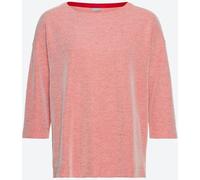 Laura Torelli Damen-Langarmshirt mit U-Boot-Ausschnitt red L