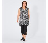 Laura Torelli Plus Damen-Caprileggings mit hohem Baumwollanteil, große Größen black 48/50