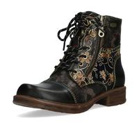 Schnürstiefelette LAURA VITA "LAURA VITA Stiefelette Leder/Textil", Damen, Gr. 37, schwarz, Leder, Textil, casual, Schuhe (32928863-37) schwarz