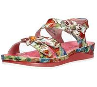 Laura Vita Brcuelo 118 Damen-Sandalen aus Leder mit offenen Zehen und verstellbaren Riemchen, cherry, 43 EU