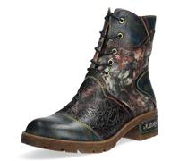 Schnürstiefelette LAURA VITA "LAURA VITA Stiefelette Leder/Textil", Damen, Gr. 42, bunt (indigo), Leder, Textil, Schuhe Schnürstiefelette (32266752-42) indigo