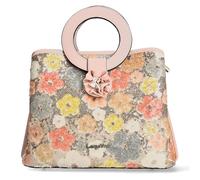 Laura Vita Damen Henkeltasche mit Blumenmuster und Pailletten Alisa 03, Farbe:Rosa