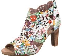 Laura Vita Damen High Heels Pumps Schuhe Albane Sandalette Glattleder Elegant Klassisch geblümt Damen Schuhe