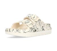 Laura Vita Damen Pantolette blumig leicht Eva NUON-17, Größe:40 EU, Farbe:Beige