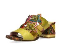 Laura Vita Damen Pantolette Karree Blockabsatz JACQUESO 09, Größe:39 EU, Farbe:Mehrfarbig