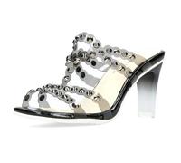 Laura Vita Damen Pantolette transparent mit Strasssteine Cinderella STELLAO-02, Größe:38 EU, Farbe:Schwarz