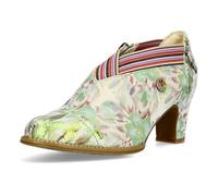 Laura Vita Damen Pumps Ankle Boots Leder Blockabsatz Elcodieo 221, Größe:39 EU, Farbe:Grün