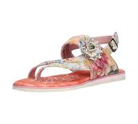 Laura Vita Damen Sandale Zehentrenner mit Blumenmuster Feclicieo 30, Größe:39 EU, Farbe:Rosa