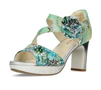 Laura Vita Damen Sandalette geschlossene Ferse Plateau Hicao 0523, Größe:39 EU, Farbe:Türkis