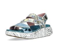 Laura Vita Damen Sandalette Metallic Krokodilprägung Plateau NIKITO 19