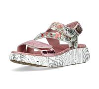Laura Vita Damen Sandalette Metallic Krokodilprägung Plateau NIKITO 19, Größe:40 EU, Farbe:Rosa