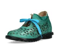 Laura Vita Damen Schnürschuh Leder Derby Schlüsselloch-Ausschnitt Cyrielle 30, Größe:39 EU, Farbe:Türkis