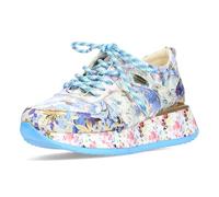 Laura Vita Damen Sneaker aus Leder mit floralem Muster und Plateau Delphine 47, Größe:37 EU, Farbe:Violett