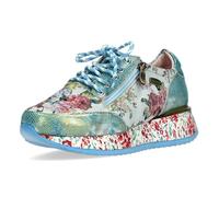 Laura Vita Damen Sneaker Blumenmuster Plateau und Reißverschluss Delphine 06, Größe:41 EU, Farbe:Mehrfarbig