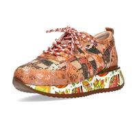 Laura Vita Damen Sneaker bunt mit Paillettenbesatz und Plateausohle Delphine 07, Größe:40 EU, Farbe:Orange