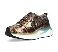 Laura Vita Damen Sneaker mit Metallic Glanz Leopardenmuster und Plateau Radio 05, Größe:39 EU, Farbe:Braun