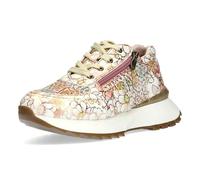 Laura Vita Damen Sneaker perforiert Blüten Reißverschluss Plateau TELLAO 17, Größe:39 EU, Farbe:Rosa