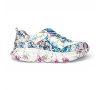 Laura Vita Damen-Sneaker Sofiao 07, blau-rosa, mit Blumenmuster, aus Leder, Plateau. EU 37