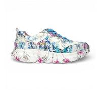 Laura Vita Damen-Sneaker Sofiao 07, blau-rosa, mit Blumenmuster, aus Leder, Plateau, modische Schuhe
