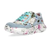 Laura Vita Damen Sneaker Spitze Veloursleder Floralprint Plateau SOFIAO 06