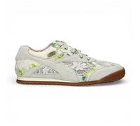 Laura Vita Damen-Sneaker Tivanao-03, beige, floral, Leder, Schnürung