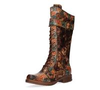 Laura Vita Damen Stiefel aus Leder mit einem mehrfarbigen Blumenmuster Anitao 21