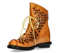 Laura Vita Damen Stiefelette aus Leder mit Lochmuster Cyrielle 11, Größe:41 EU, Farbe:Braun