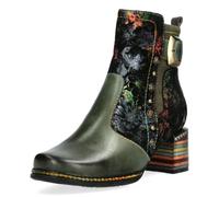 Laura Vita Damen Stiefelette bunter Blockabsatz Rosen-Nieten Schnalle IBCANO 07