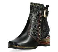 Laura Vita Damen Stiefelette bunter Blockabsatz Rosen-Nieten Schnalle IBCANO 07