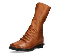 Laura Vita Damen Stiefelette slouchy Leder Boot geraffter Halbschaft Cyrielle 10, Größe:38 EU, Farbe:Braun